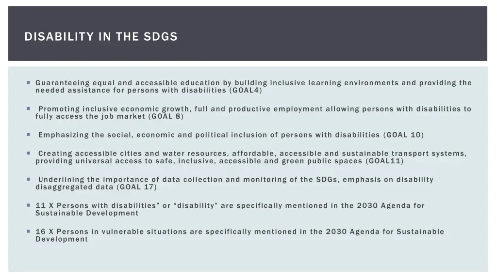 disability in the sdgs