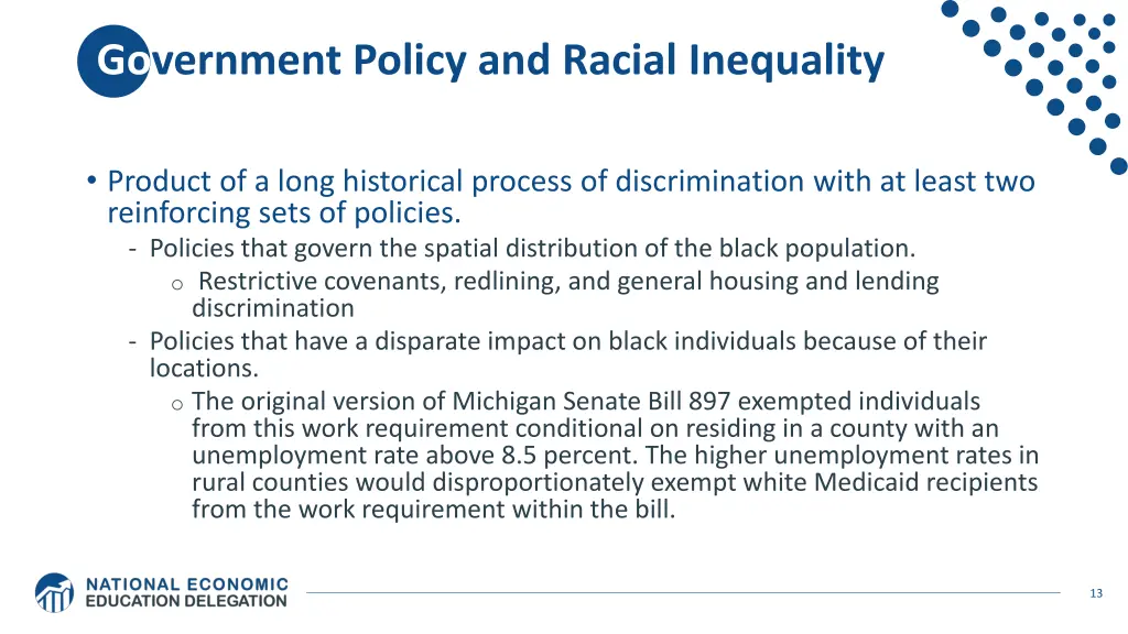 government policy and racial inequality
