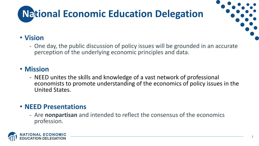 national economic education delegation