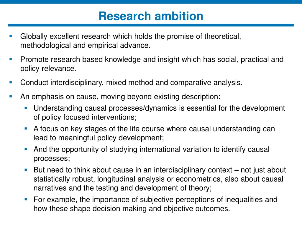 research ambition