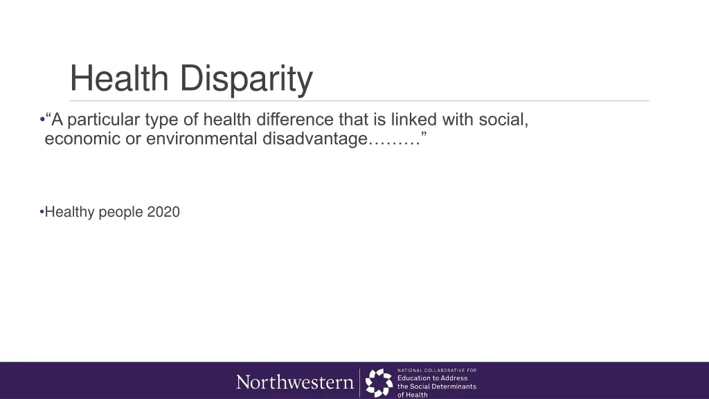 health disparity