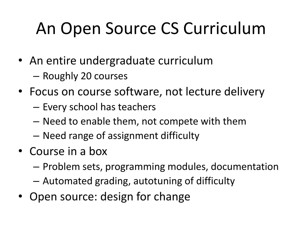 an open source cs curriculum