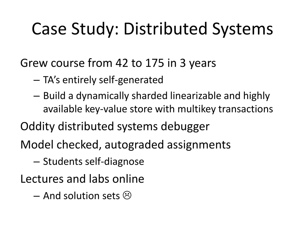 case study distributed systems