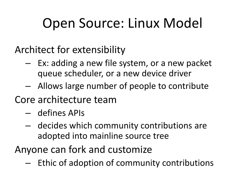 open source linux model
