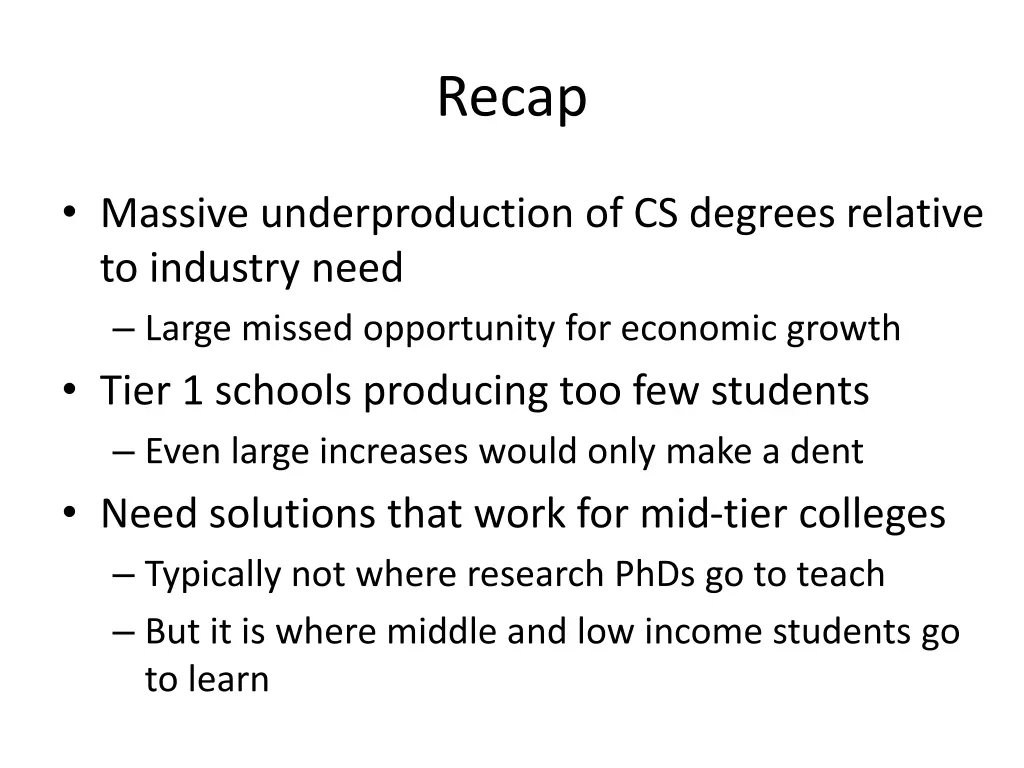 recap