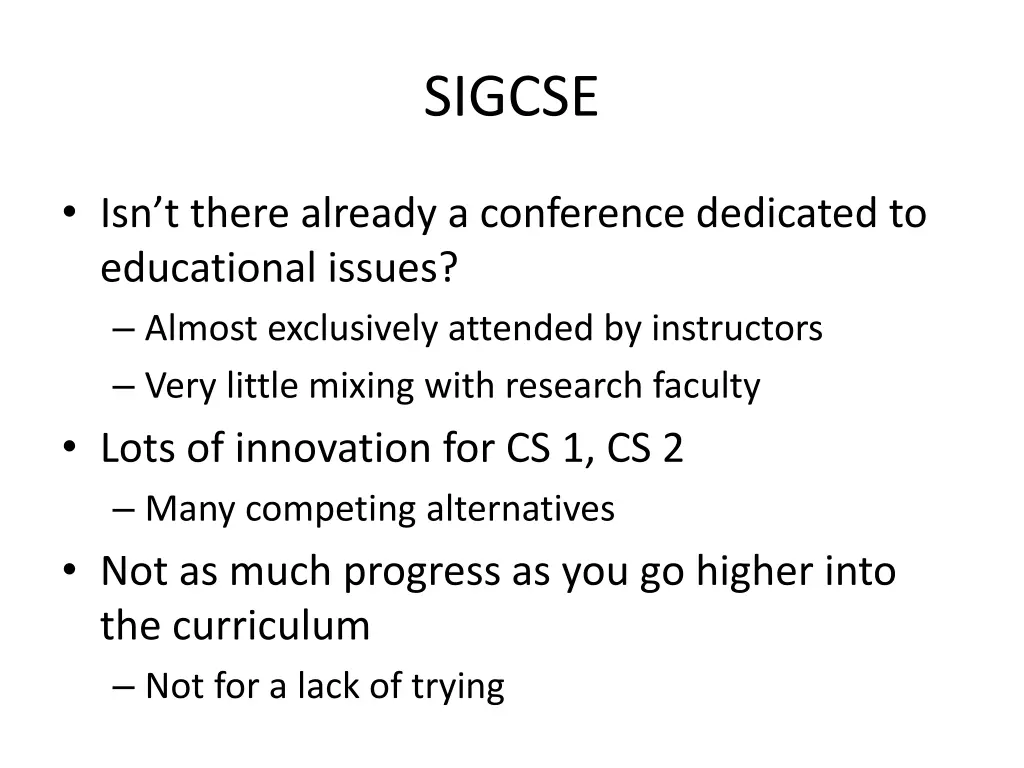 sigcse