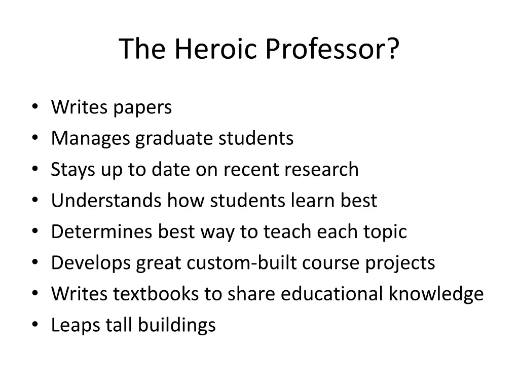 the heroic professor