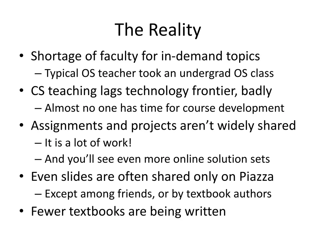 the reality