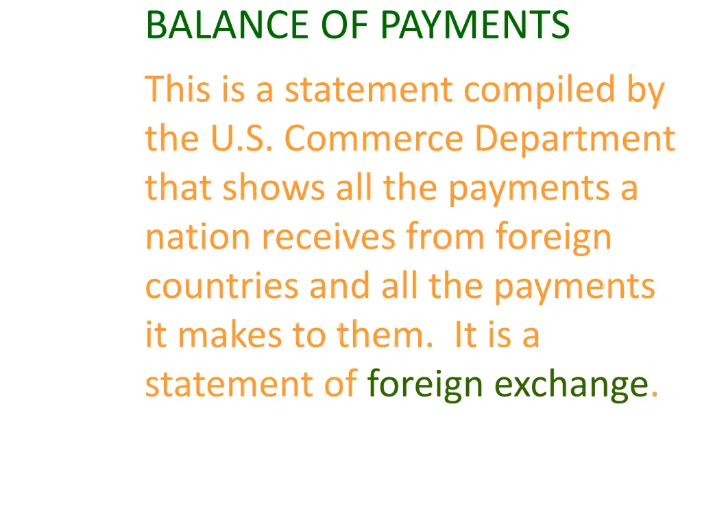 balance of payments