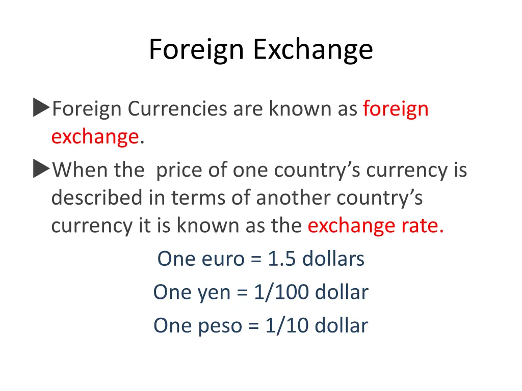 foreign exchange