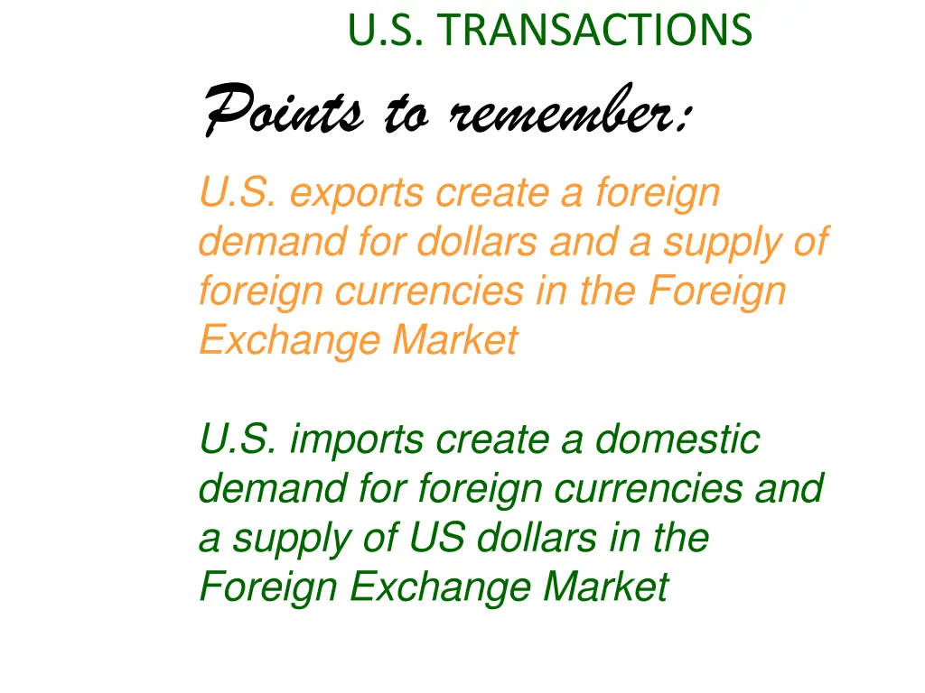 u s transactions