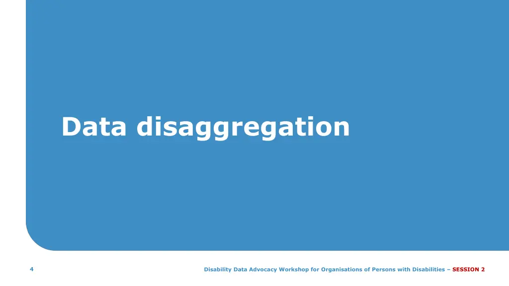 data disaggregation