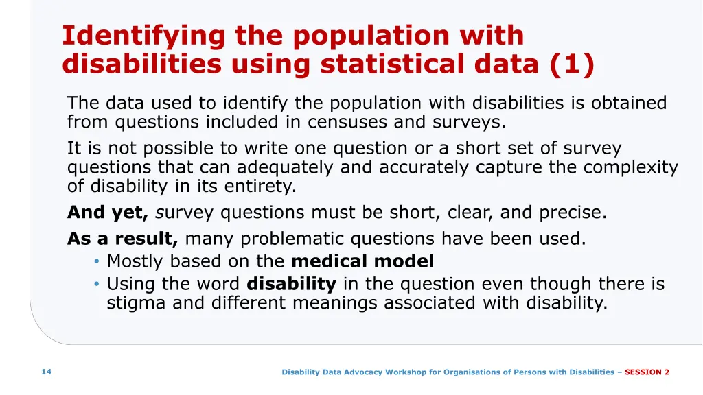 identifying the population with disabilities