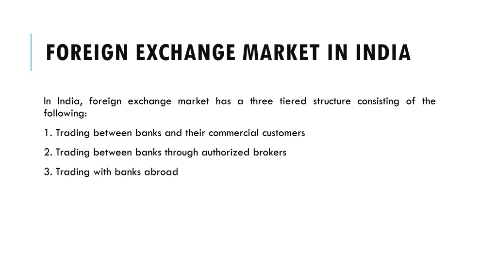 foreign exchange market in india