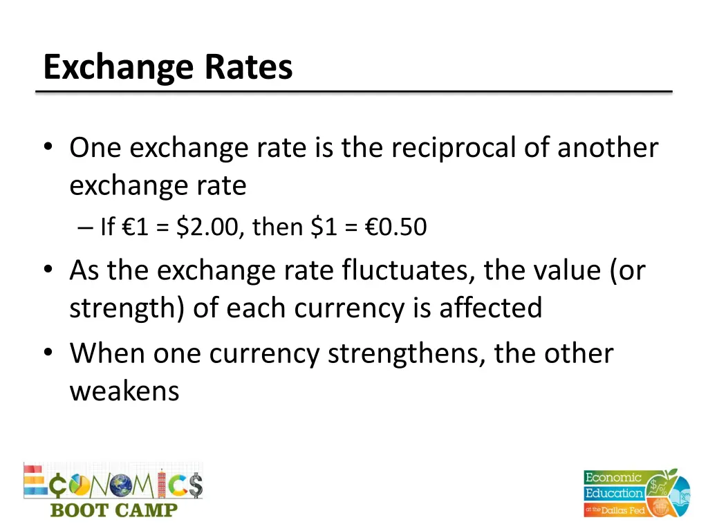 exchange rates