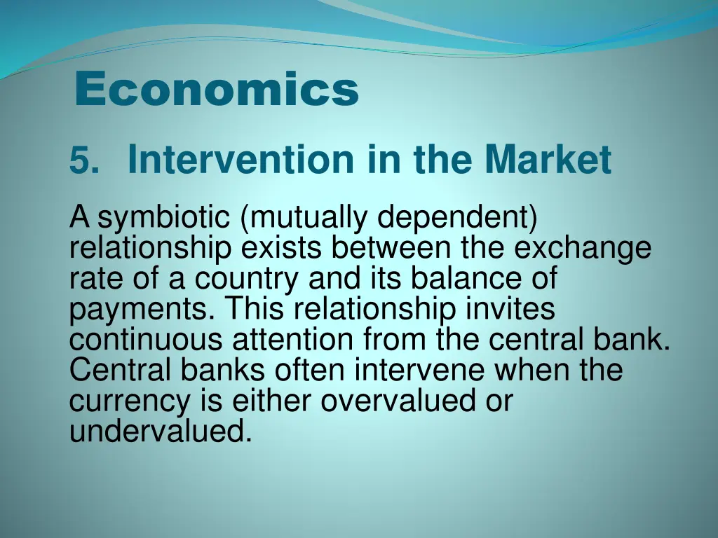 economics 5 intervention in the market