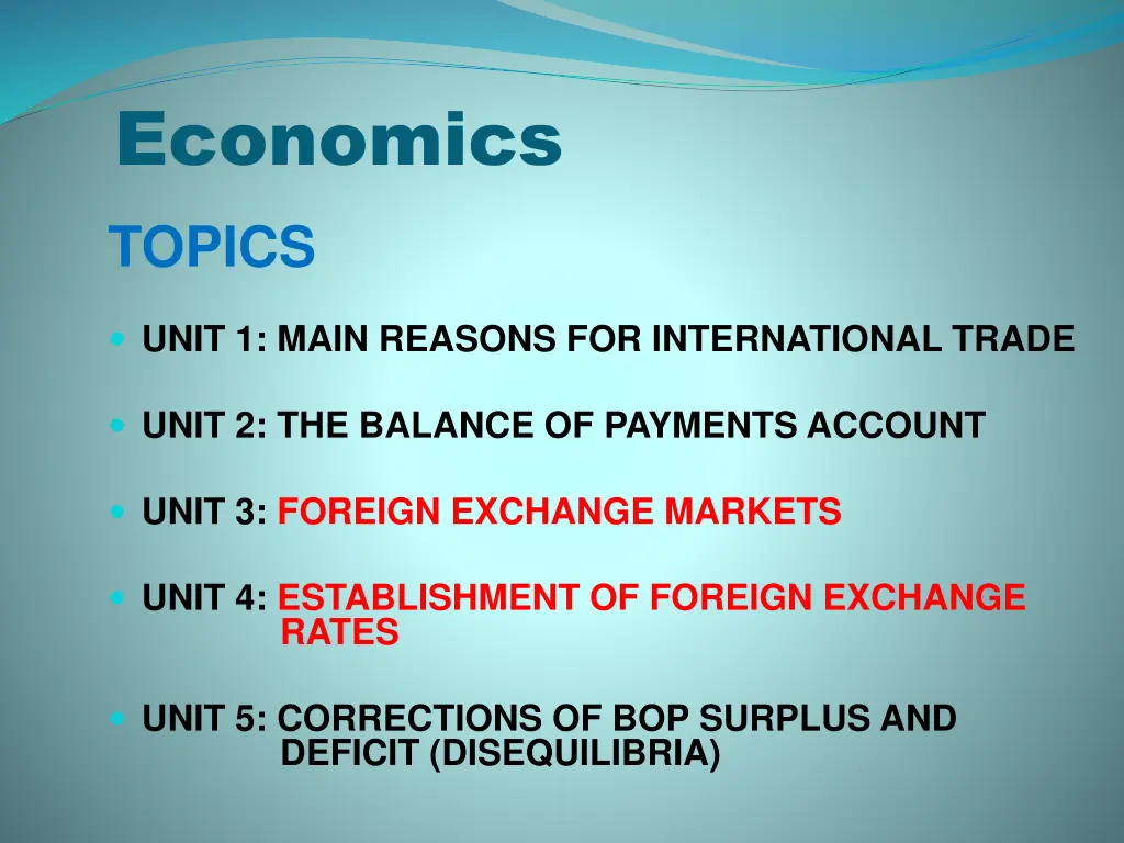 economics topics