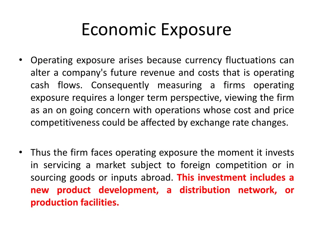 economic exposure 2