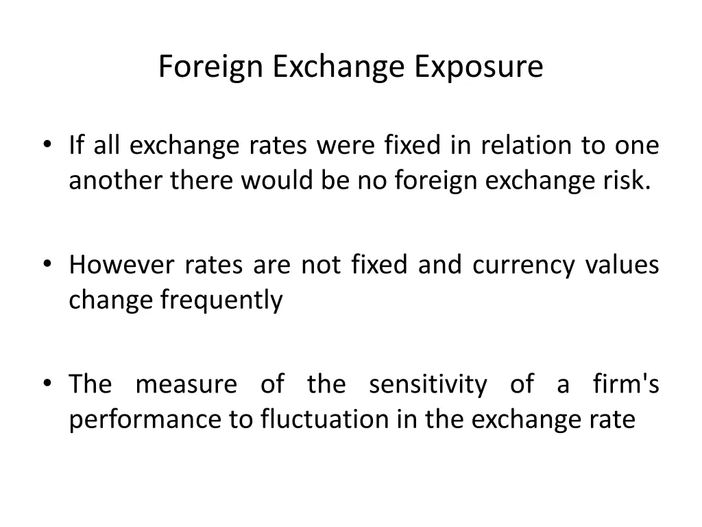 foreign exchange exposure 1