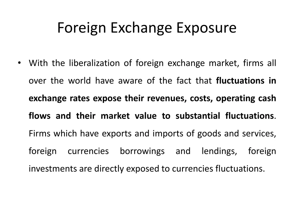 foreign exchange exposure 2