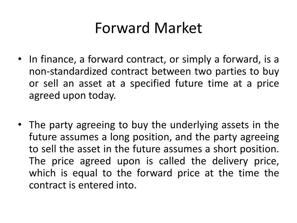 forward market