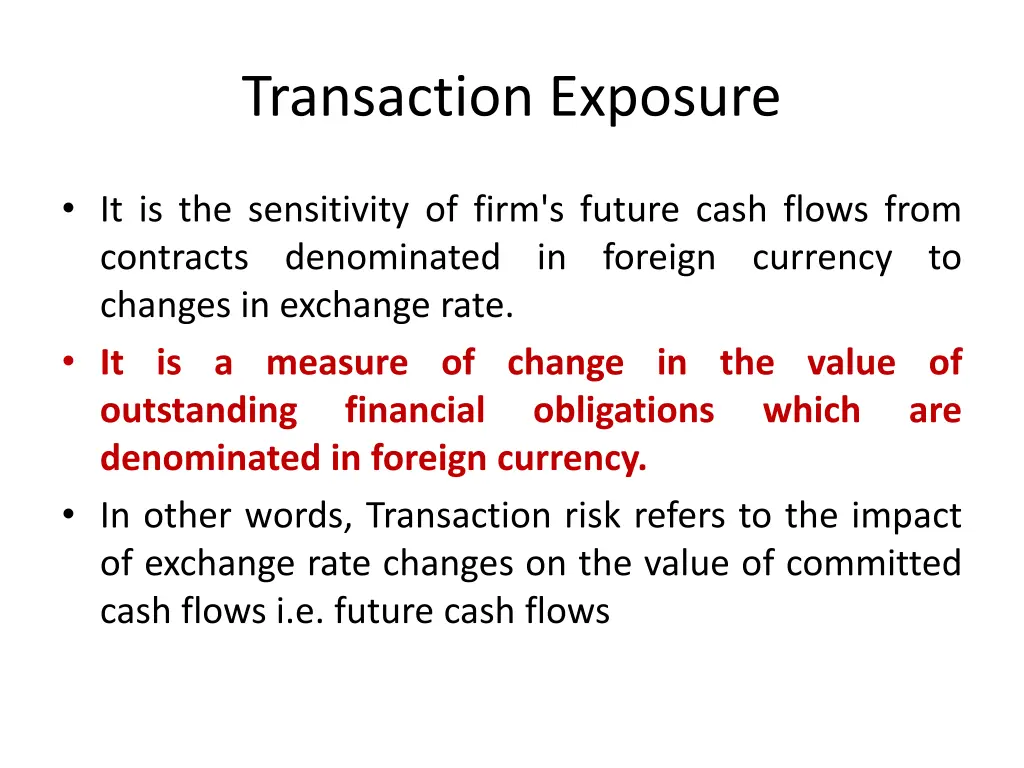 transaction exposure 1
