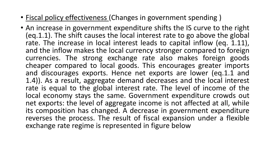 fiscal policy effectiveness changes in government