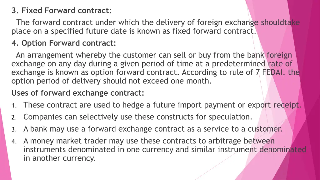 3 fixed forward contract the forward contract
