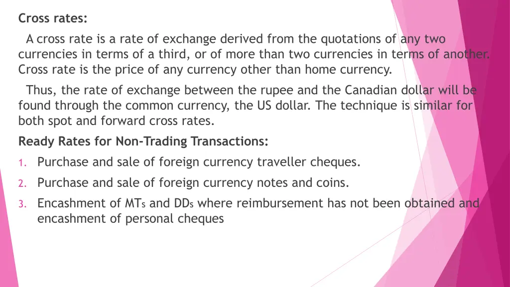 cross rates a cross rate is a rate of exchange