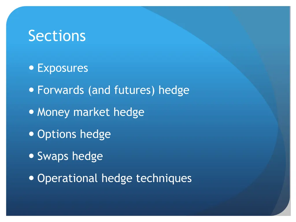 sections
