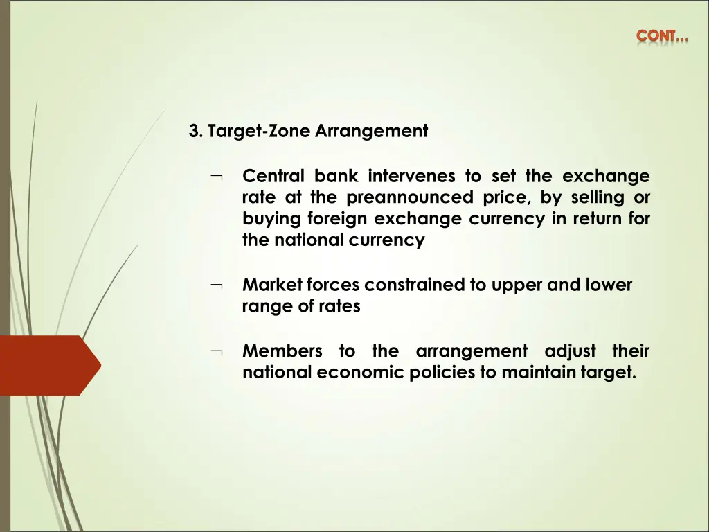 3 target zone arrangement