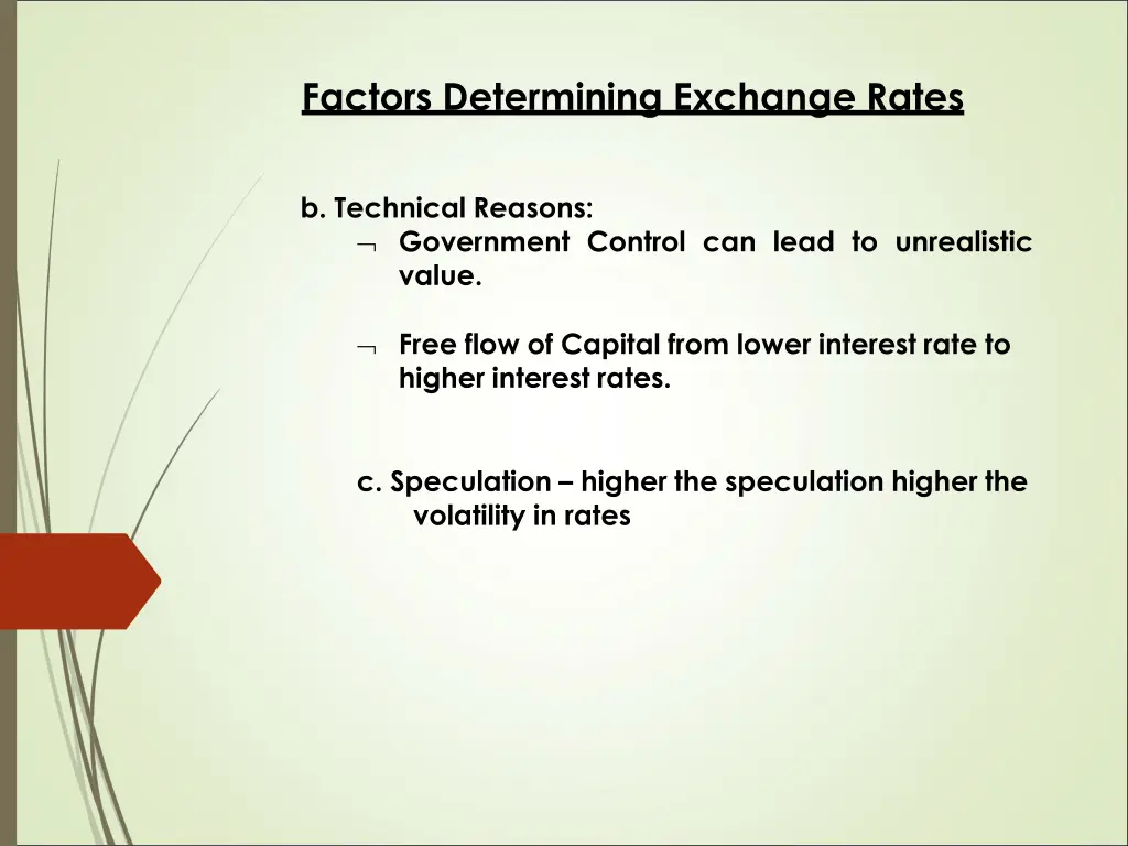 factors determining exchange rates 1