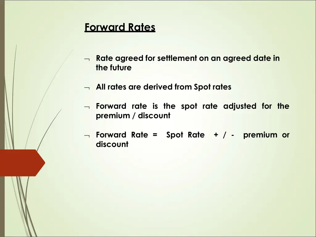 forward rates