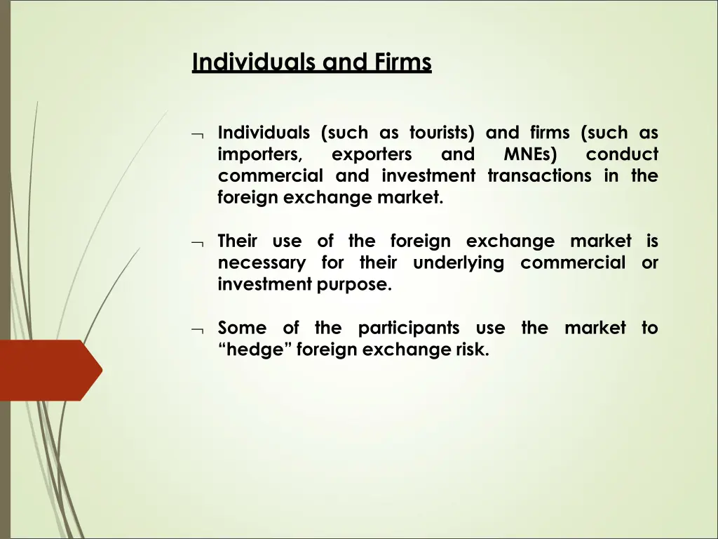 individuals and firms