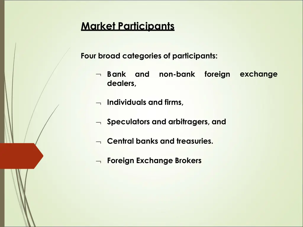 market participants