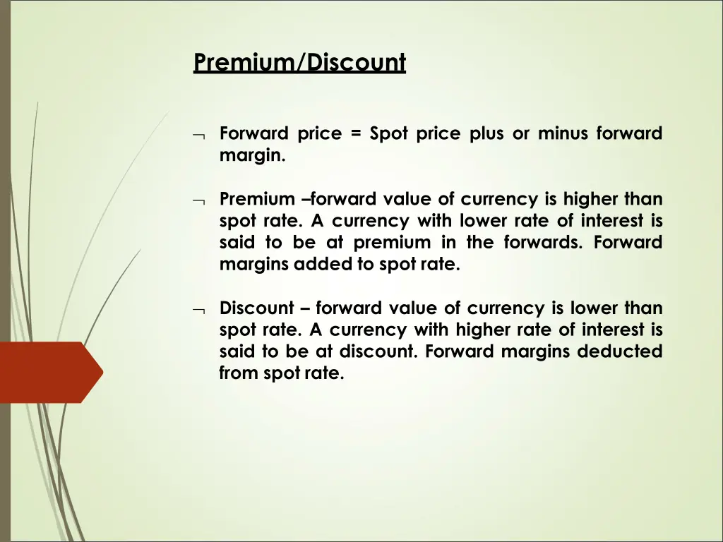 premium discount