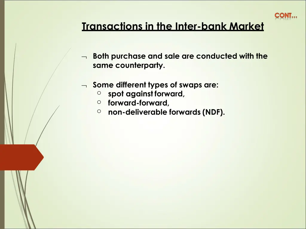 transactions in the inter bank market 2
