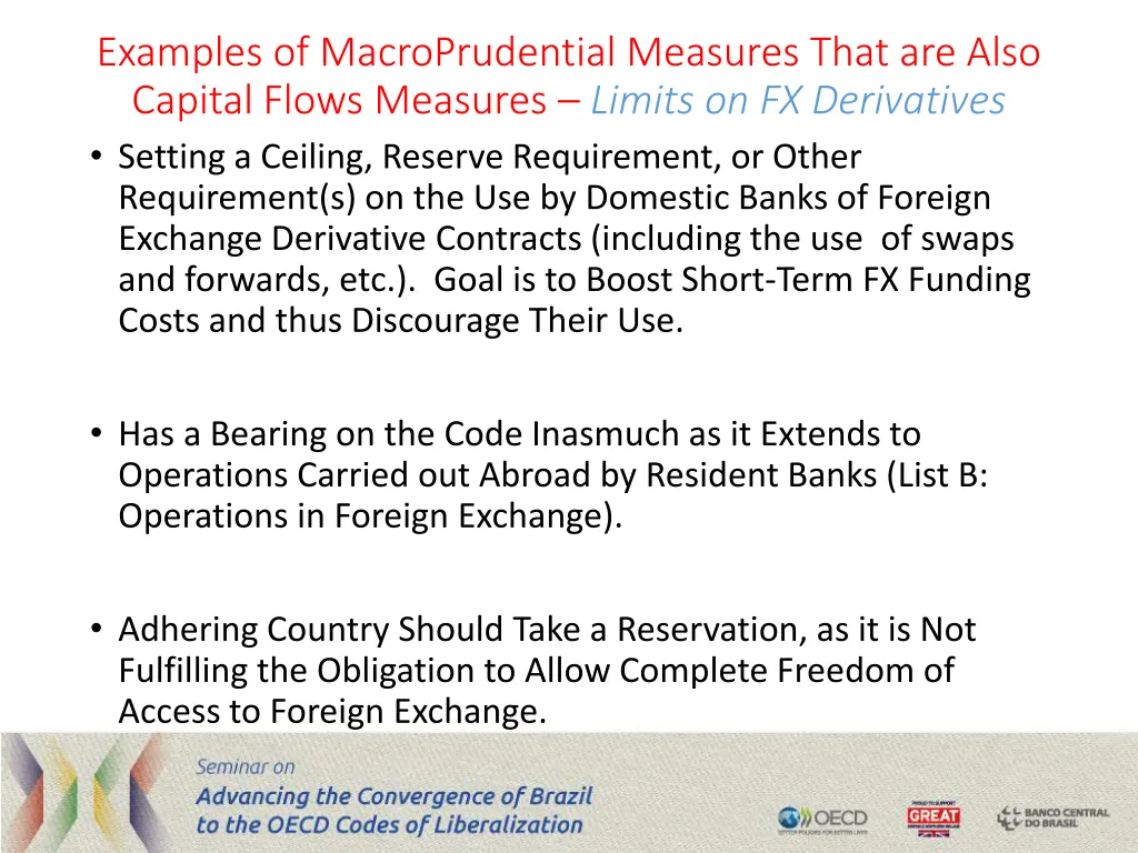 examples of macroprudential measures that
