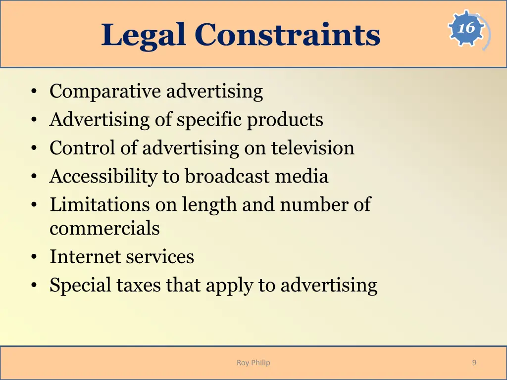 legal constraints