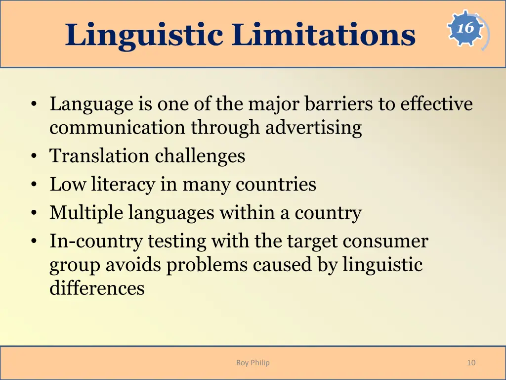 linguistic limitations