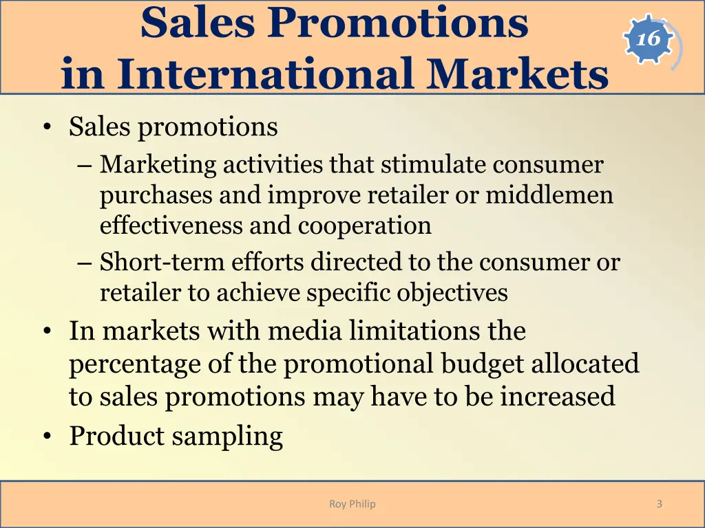 sales promotions in international markets sales