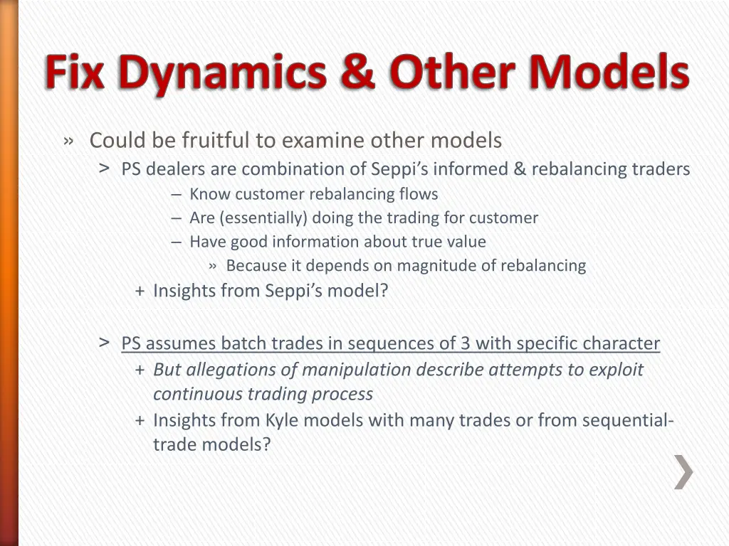 fix dynamics other models 1