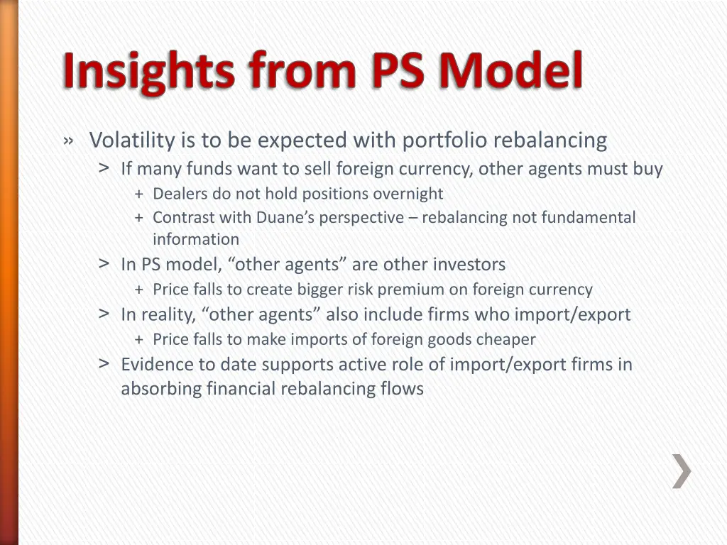 insights from ps model