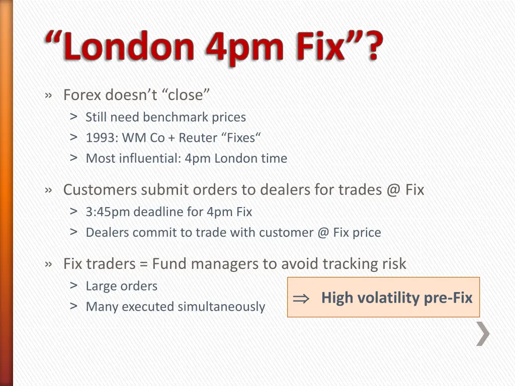 london 4pm fix