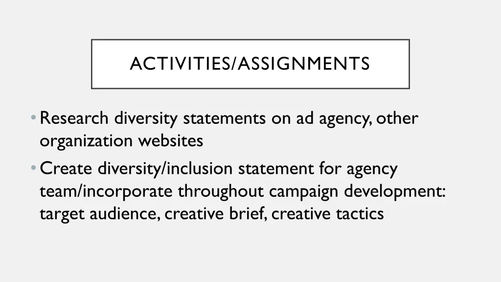 activities assignments 1