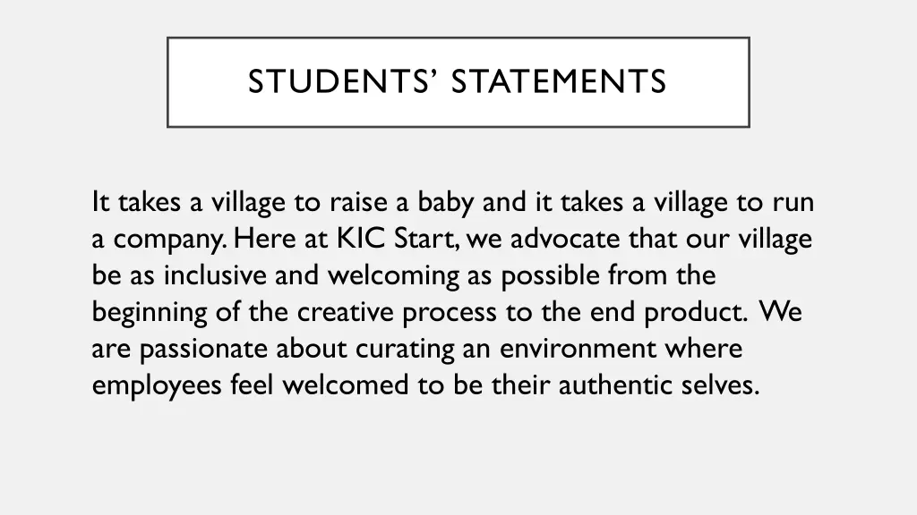 students statements 1