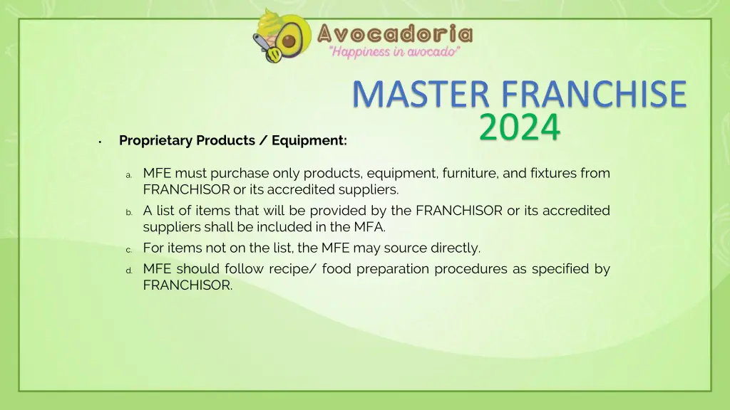 master franchise 2024 11