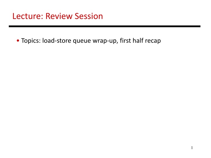 lecture review session