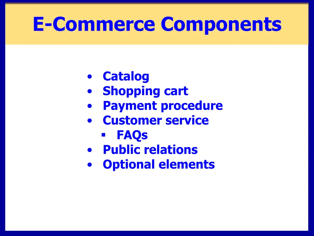 e commerce components