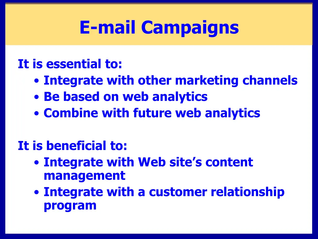 e mail campaigns
